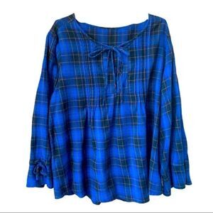 Susan Bitro Plaid long Sleeve Top